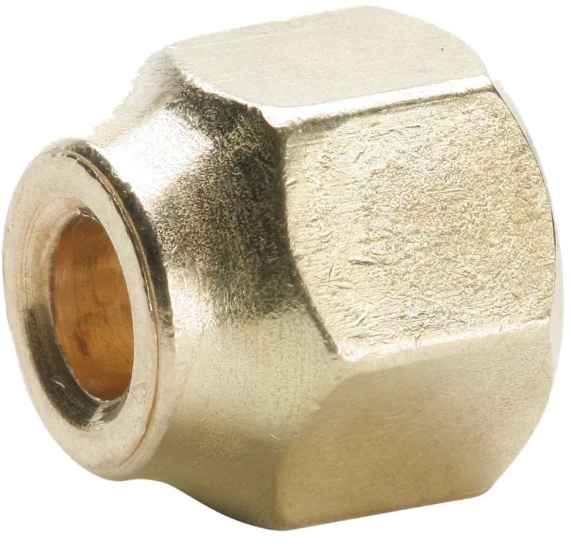 <ul><li>Advantages: This economical fitting resists mechanical pullout. Can be assembled and dis as sem bled repeatedly. Manufactured from CA 360, CA 345 or CA 377 brass.</li><li>Specifications: List ed with Underwriter’s Laboratories for flammable liquid, marine, refrigeration and gas applications. Meets functional require ments of SAE J512 and J513, ASA, ASME and MS (Military Standards). </li><li>Applications: Use with copper, brass, aluminum and welded steel hydraulic tubing that can be flared. Manufactured especially for hard-to-hold liquids and gases.</li><li>Temperature Ranges: From -65° to +250°F.</li><li>Vibration: Short nut may be used when vibration is minimal. The long nut offers additional vibration capacity.</li><li>Nomenclature: Part numbers are constructed from symbols that identify the style and size of the fitting. The first series of numbers and letters identifies the style and type fitting. The second series of numbers describes the size.</li></ul>|